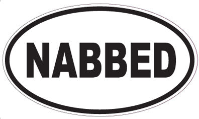NABBED - Oval Sticker