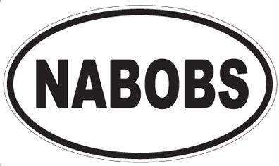 NABOBS - Oval Sticker