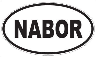 NABOR - Oval Sticker