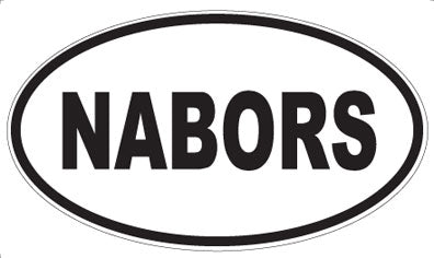 NABORS - Oval Sticker