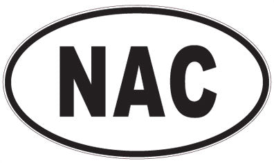 NAC - 3 Letter Initials Oval Sticker