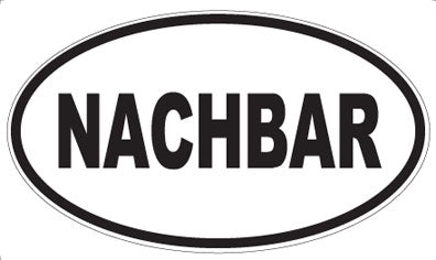 NACHBAR - Oval Sticker