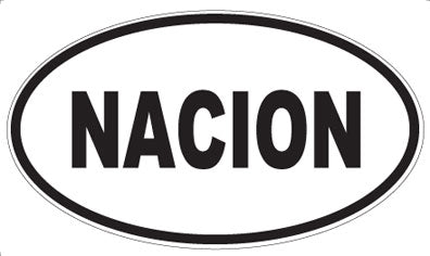NACION - Oval Sticker