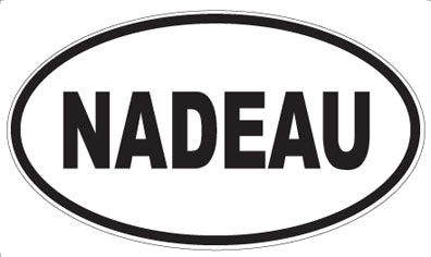 NADEAU - Oval Sticker