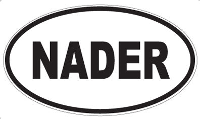 NADER - Oval Sticker