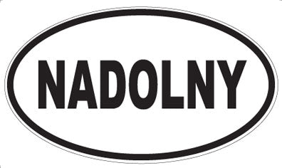 NADOLNY - Oval Sticker