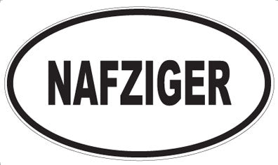 NAFZIGER - Oval Sticker