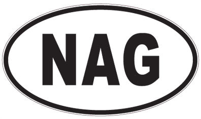 NAG - 3 Letter Initials Oval Sticker