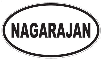 NAGARAJAN - Oval Sticker