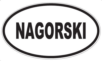 NAGORSKI - Oval Sticker