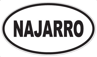 NAJARRO - Oval Sticker