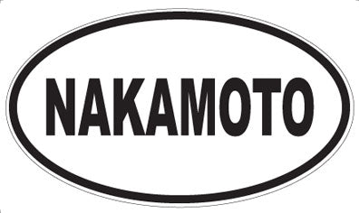 NAKAMOTO - Oval Sticker