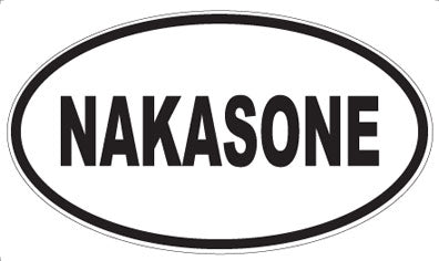 NAKASONE - Oval Sticker
