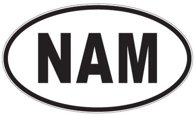 NAM - 3 Letter Initials Oval Sticker