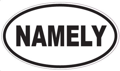 NAMELY - Oval Sticker