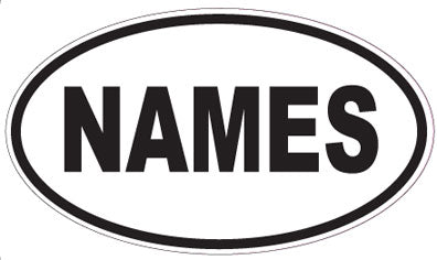 NAMES - Oval Sticker