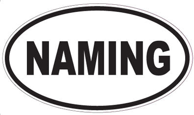 NAMING - Oval Sticker