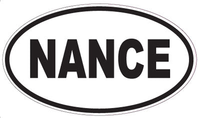NANCE - Oval Sticker