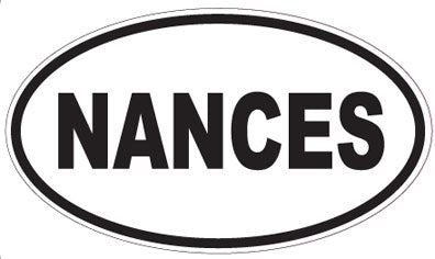 NANCES - Oval Sticker