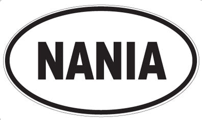 NANIA - Oval Sticker