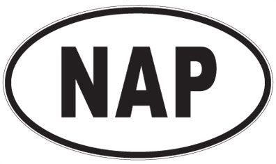 NAP - 3 Letter Initials Oval Sticker