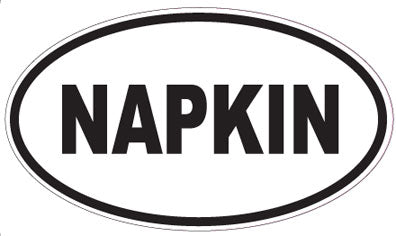 NAPKIN - Oval Sticker