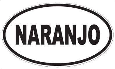 NARANJO - Oval Sticker