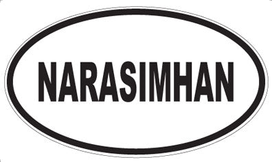 NARASIMHAN - Oval Sticker