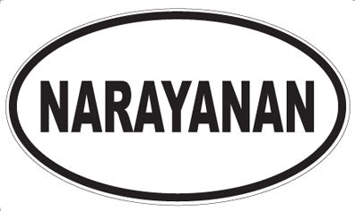 NARAYANAN - Oval Sticker