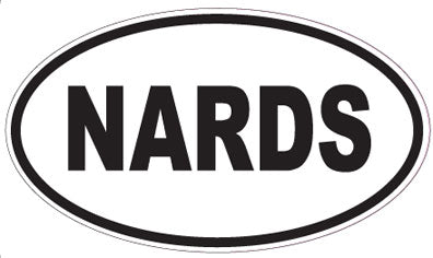 NARDS - Oval Sticker