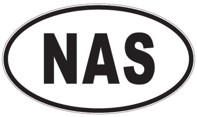 NAS - 3 Letter Initials Oval Sticker