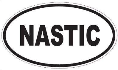 NASTIC - Oval Sticker