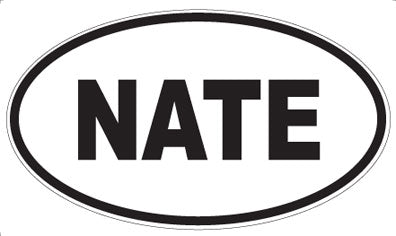 NATE - Oval Sticker