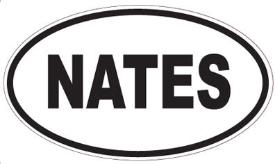 NATES - Oval Sticker