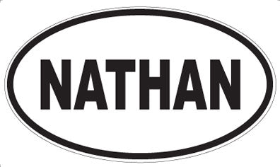 NATHAN - Oval Sticker