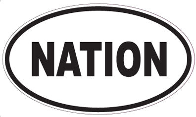 NATION - Oval Sticker