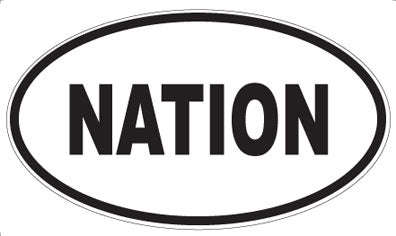 NATION - Oval Magnet