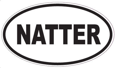 NATTER - Oval Sticker