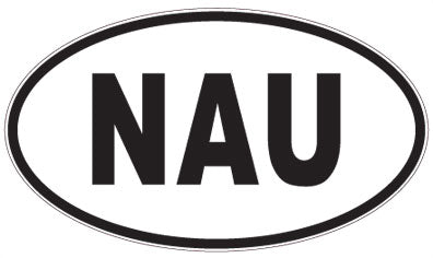 NAU - 3 Letter Initials Oval Sticker
