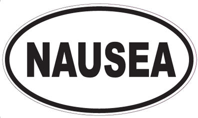 NAUSEA - Oval Sticker