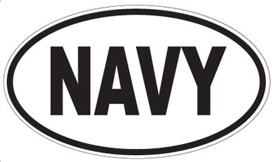 NAVY - Oval Sticker