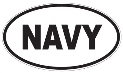 NAVY - Oval Magnet
