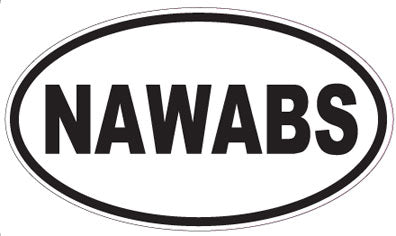 NAWABS - Oval Sticker