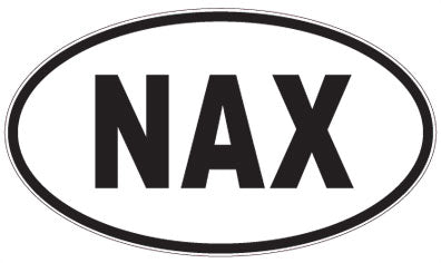 NAX - 3 Letter Initials Oval Sticker