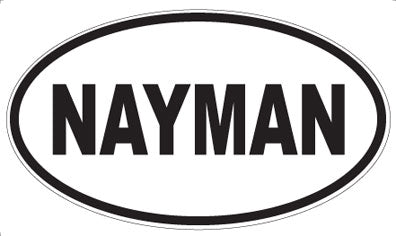 NAYMAN - Oval Magnet