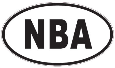 NBA - 3 Letter Initials Oval Sticker