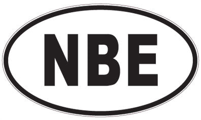 NBE - 3 Letter Initials Oval Sticker