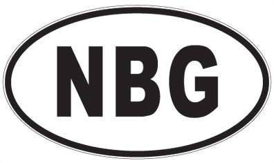 NBG - 3 Letter Initials Oval Sticker