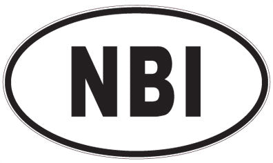 NBI - 3 Letter Initials Oval Sticker