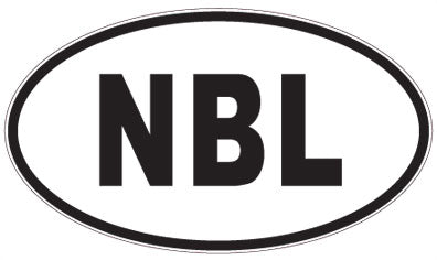 NBL - 3 Letter Initials Oval Sticker